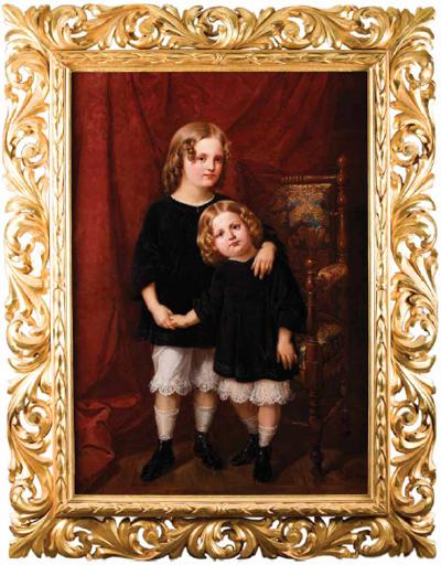 Portret Zdzisława i Bolesława Włodków jako dzieci, 1862
