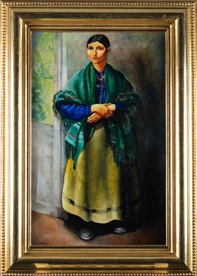 Kobieta w zielonej chuście, 1921