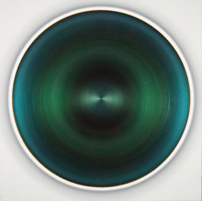 THREE GREENS DANCE WITH DARK PURPLE AND BLUE, 2015