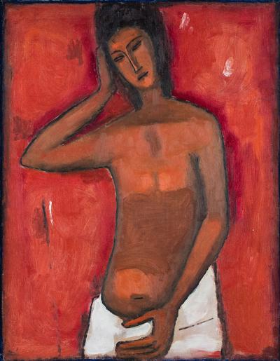 Akt czerwony, 1958