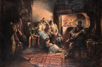 SCENA PRZED KOMINKIEM, 1894