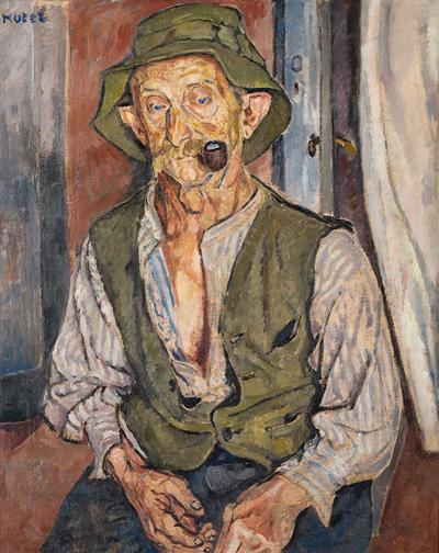 PORTRET MĘŻCZYZNY Z FAJKĄ, 1925