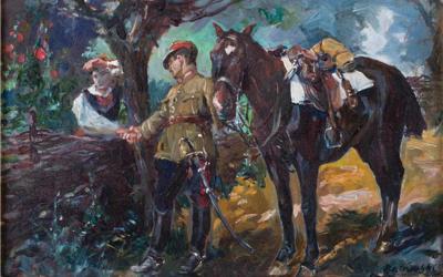 UŁAN PRZY PŁOCIE, 1923