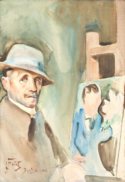 AUTOPORTRET ZE SZTALUGĄ, 1911