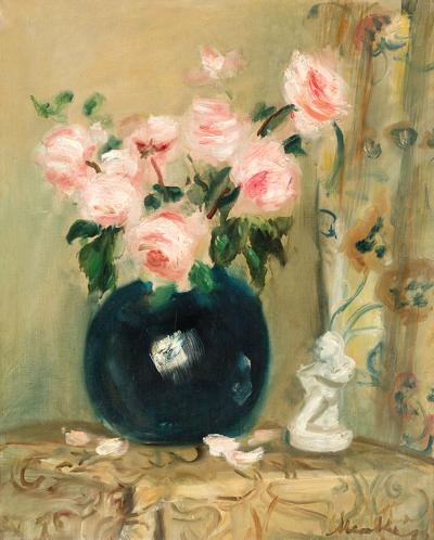 CZARNY WAZON Z RÓŻAMI, 1949