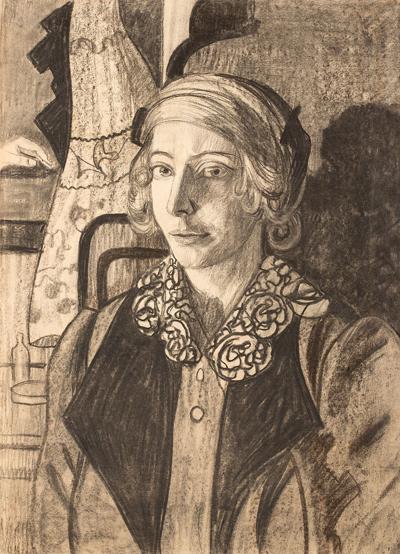 EUGENIA DUNIN-BORKOWSKA Z FIRANKĄ, 1912