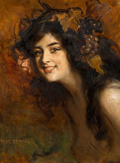 PORTRET DZIEWCZYNY Z WINOGRONAMI