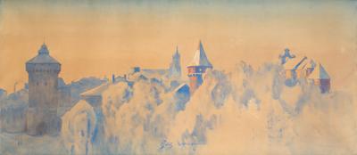 Widok na Kraków (Kraków w śniegu), 1904