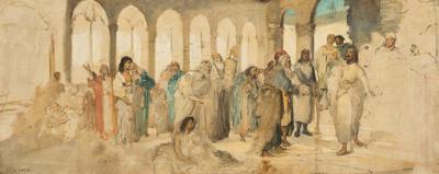 Scena biblijna. Chrystus w świątyni, ok. 1875-79