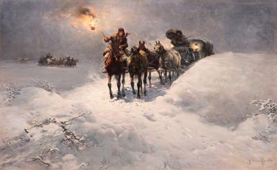 Nocna jazda, przed 1892