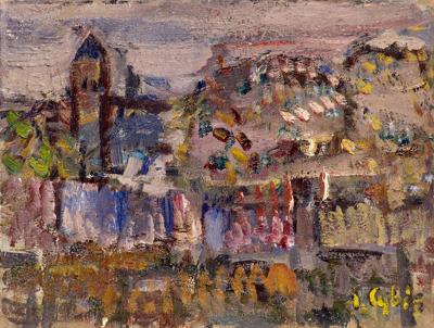 Ogrodzenie klasztoru - dzwonnica, 1952