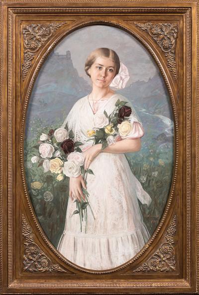 Dziewczyna z różami, 1914