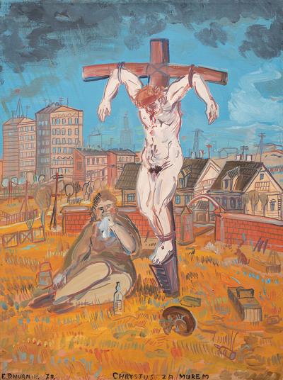 Chrystus za murem (z cyklu Krzyż), 1979