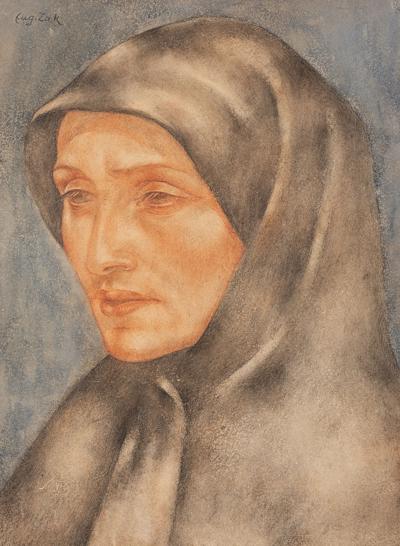 Głowa mniszki, lata 20. XX w.