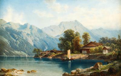 Nad alpejskim jeziorem, 1875