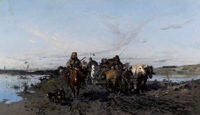 Tabor myśliwski w podróży, 1871