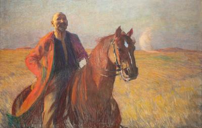 Autoportret konny / Powitanie stepów, 1892