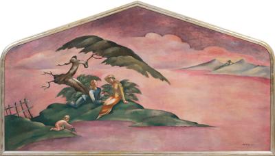 Pejzaż idylliczny z rodziną, 1923