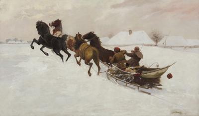Zaprzęg zimowy, 1900