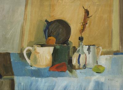 Martwa natura z niebieskim obrusem, 1948