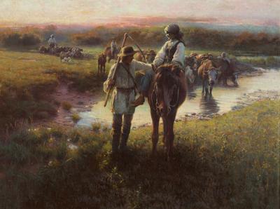 Powrót z pola, 1895