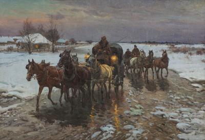 Podróż nocą, 1925