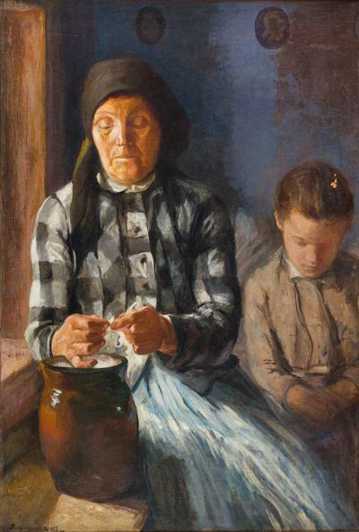 Kobieta łuskająca groch, 1907