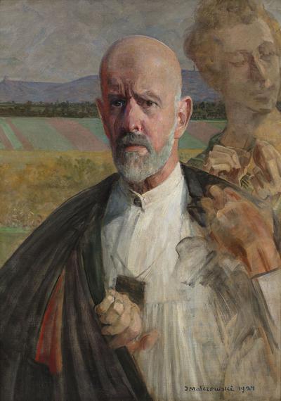 Autoportret z Muzą, 1924