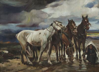 Pojenie koni, 1917