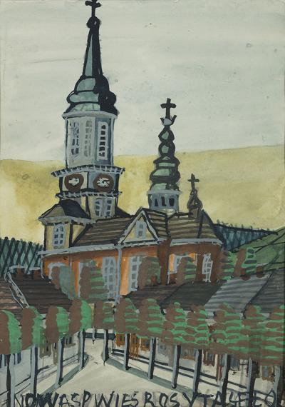 Pejzaż z kościołem