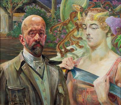Autoportret z Thanatosem (z Meduzą), 1920