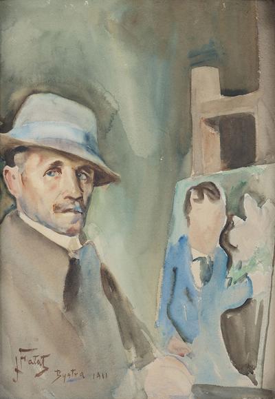 Autoportret ze sztalugą, 1911