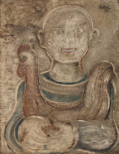 Chłopiec z kogutem, 1929