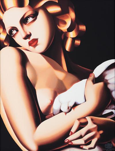 Kobieta z gołębiem, 1931/1996