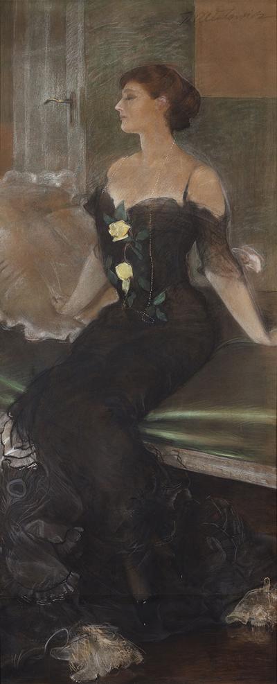 Portret damy w czarnej sukni, 1906 (Czarna dama, Dama czarna, Pani w czarnej sukni, Dama w czerni)