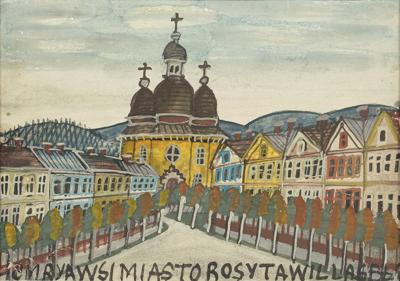 Pejzaż z cerkwią, ok. 1960