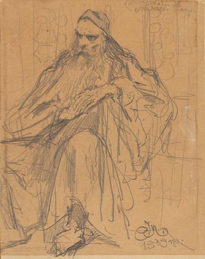 Studium postaci Mieszka III Starego, 1869