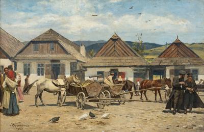 Targ w miasteczku galicyjskim, 1922