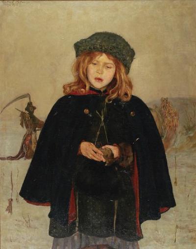 Dziewczynka z ptaszkiem, 1916