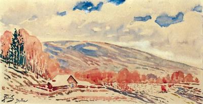 Jesień w Bystrej, ok. 1925