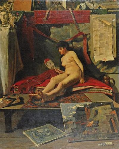 Modelka w pracowni, 1892