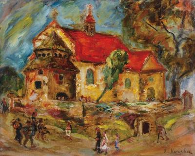 Wiejski kościółek, ok. 1925