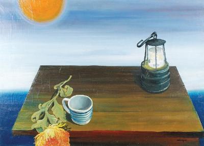 Martwa natura z lampą górniczą, 1954