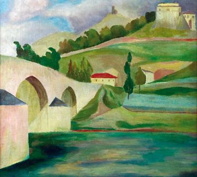 Pejzaż z mostem - Asyż, 1938
