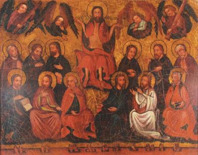 Chrystus na majestacie z dwunastoma apostołami