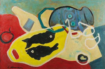 Martwa natura z rybami, 1954