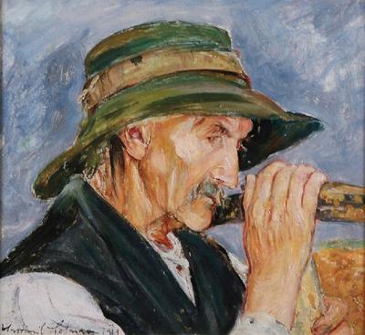 Stary człowiek z kilofem, 1921