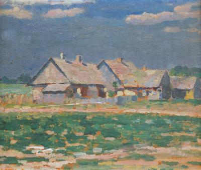 Wiejskie chaty, ok. 1920