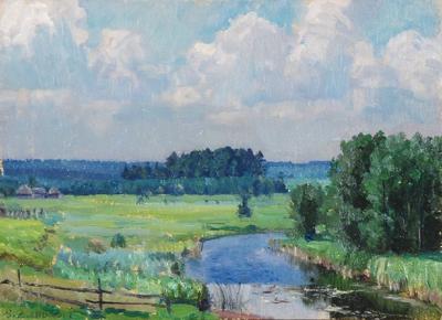 Pejzaż z rzeką - Podorosk, 1937