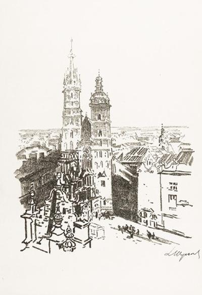 Widok na kościół Mariacki w Krakowie